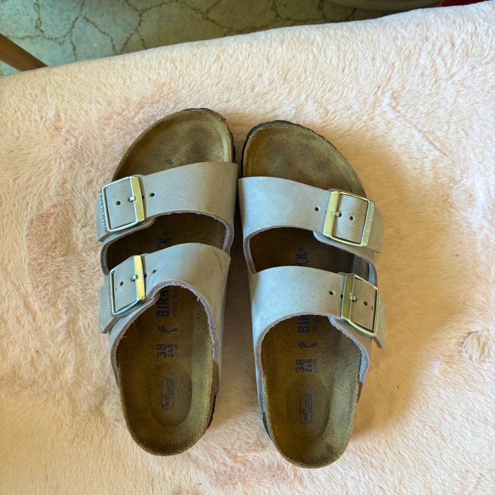 Purple soft leather Birkenstocks 38